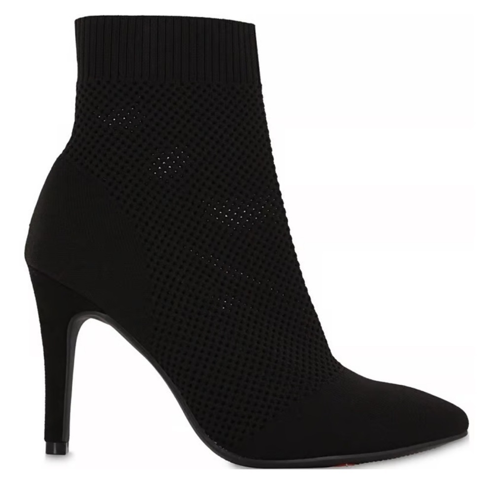 MIA Women's Mckinley Heeled Dress Bootie Black Size 4.5 Pull On Fabric